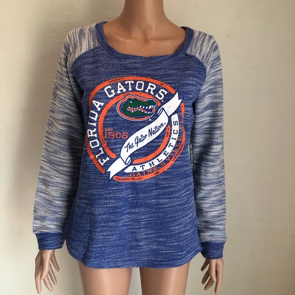 Rivalry Threads Women’s Size M Florida Gators Graphics Blue Knitted Sweater Top - Picture 1 of 16
